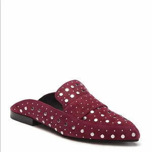 Kristin Cavallari Burgundy Studded Loafer